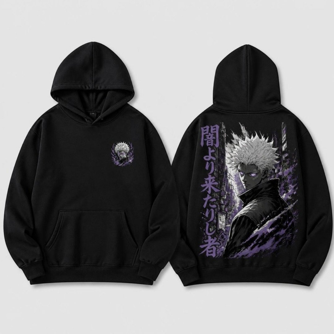 Anime Streetwear Hoodie printed hoodie, front and back