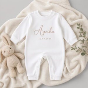 Baby Name and Birth Date Romper