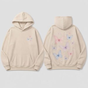 Butterfly Hoodie printed hoodie, front and back