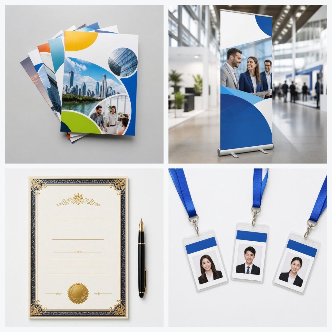 Coaching Centre & Academy Pack: Flyers, Roll-Up Standee, Certificates (A4), PVC ID Cards with Lanyards