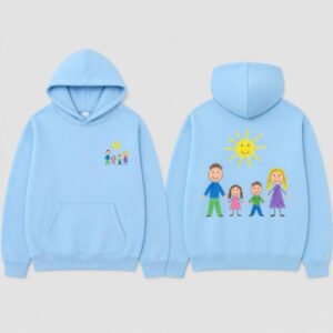 Custom Kids Hoodie printed hoodie, front and back