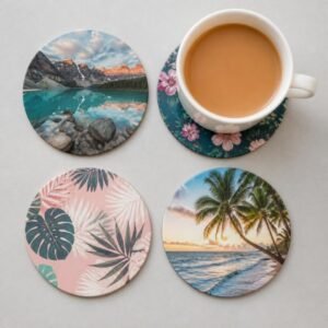 Printed tea coasters