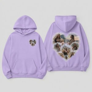 Custom Women Hoodie printed hoodie, front and back