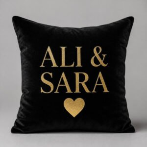 Golden Text Cushion