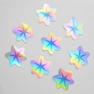 Holographic star stickers