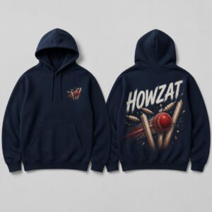 Howzat Hoodie printed hoodie, front and back