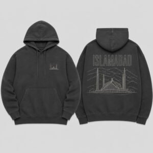 Islamabad City Hoodie printed hoodie, front and back