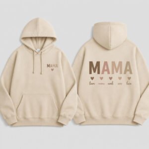 Mama Hoodie printed hoodie, front and back