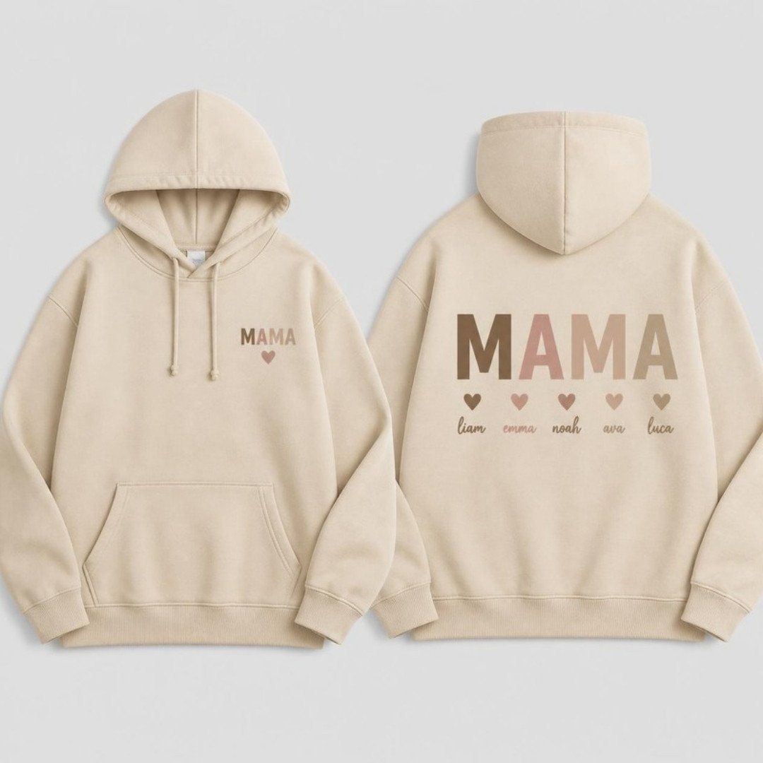 Mama Hoodie printed hoodie, front and back