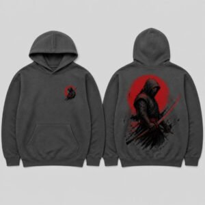 Ninja Warrior Hoodie printed hoodie, front and back
