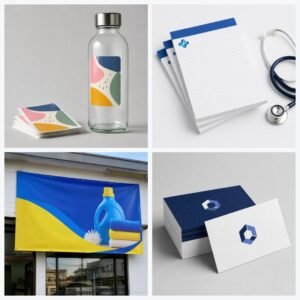 Pharmacy & Medical Store Pack: Rectangle Stickers, Branded Notepads (A5), Panaflex Banner, Business Cards