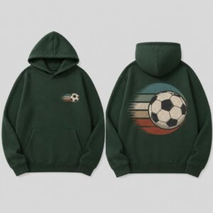 Retro Football Hoodie printed hoodie, front and back